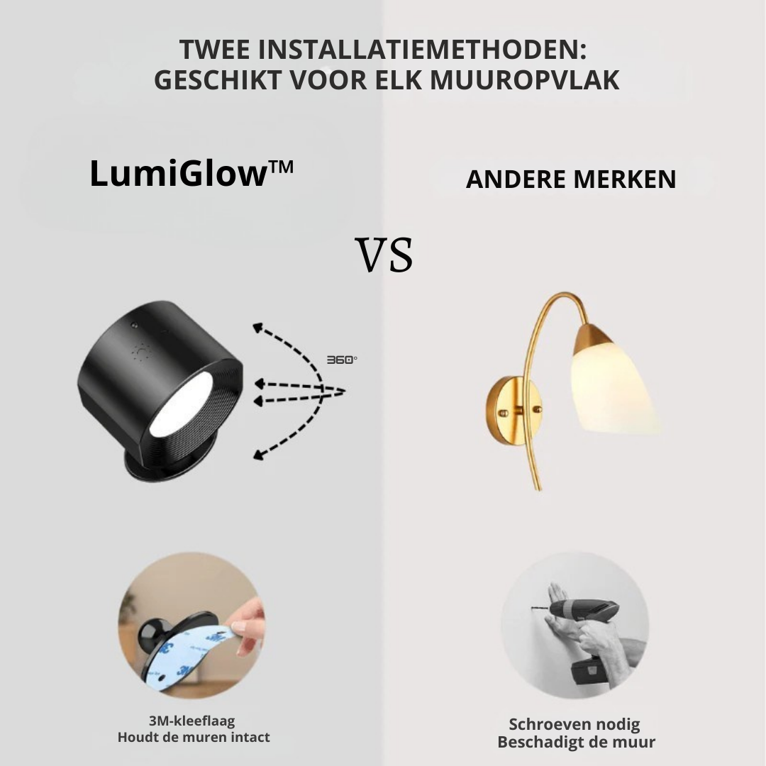 LumiGlow™ Luxe Wandlamp